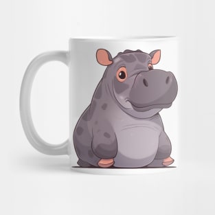 grey sad hippo Mug